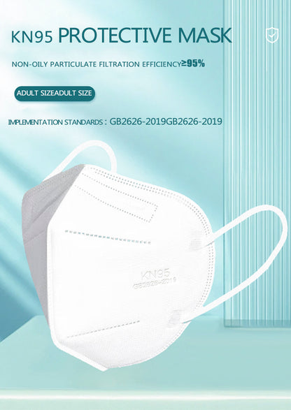 White elegant quality KN95 mask protect from virus bacteria dust daily outdoors necessary