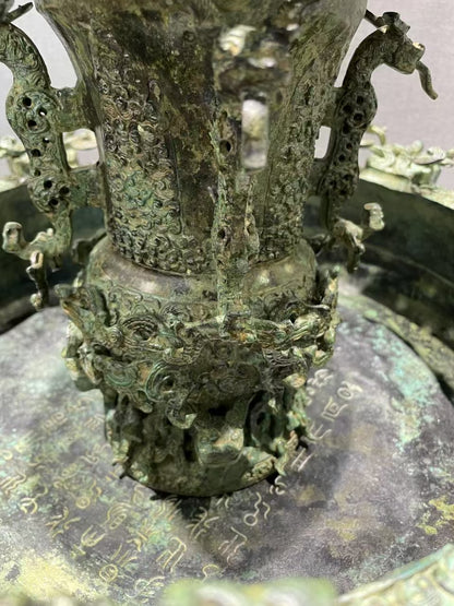 The Zeng Hou Yi Zun and Pan replica dates back to the Warring States. A bronze art peak, its patterns hint at life's secrets. Seen as mystic in metaphysics, it's a cultural gem and top collection pick, connecting you to the ancient times.