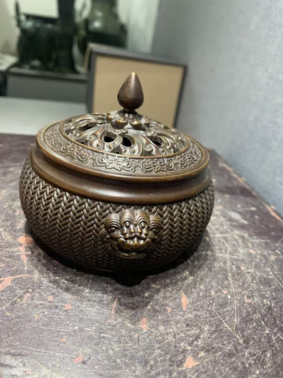 Antique Chinese Bronze Incense Burner, Exquisite & Collectible