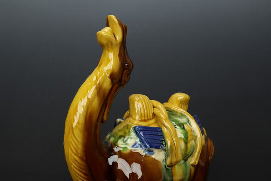 Vintage Sancai Camel Ornament: Exquisitely crafted, it revives the charm of the Tang Dynasty. With gorgeous colors and vivid shape, it's perfect for decoration and collection, adding an artistic touch and cultural atmosphere to your home. Don't miss it!