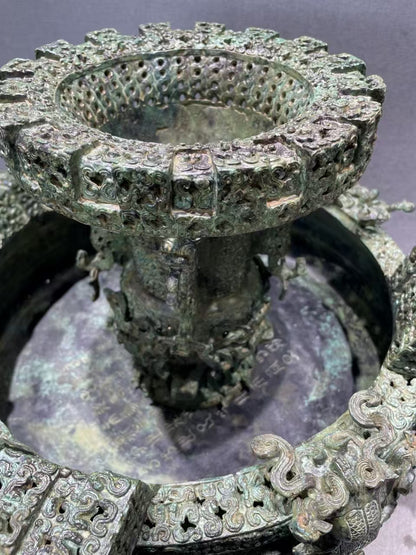 The Zeng Hou Yi Zun and Pan replica dates back to the Warring States. A bronze art peak, its patterns hint at life's secrets. Seen as mystic in metaphysics, it's a cultural gem and top collection pick, connecting you to the ancient times.