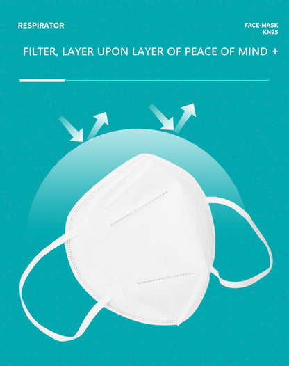 White elegant quality KN95 mask protect from virus bacteria dust daily outdoors necessary