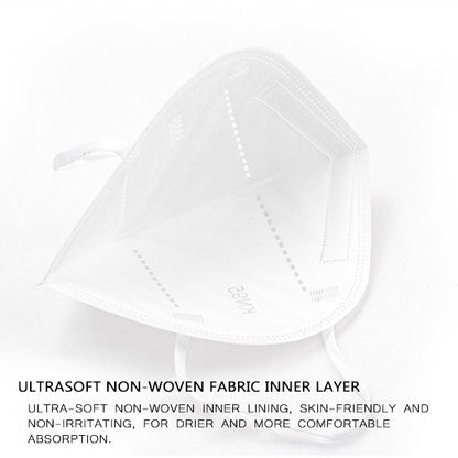 White elegant quality KN95 mask protect from virus bacteria dust daily outdoors necessary