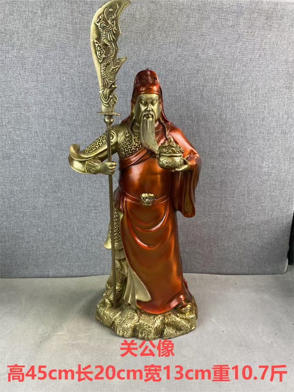 Antique - styled Guan Gong Statue, Exquisite Craft, Valuable Collectible