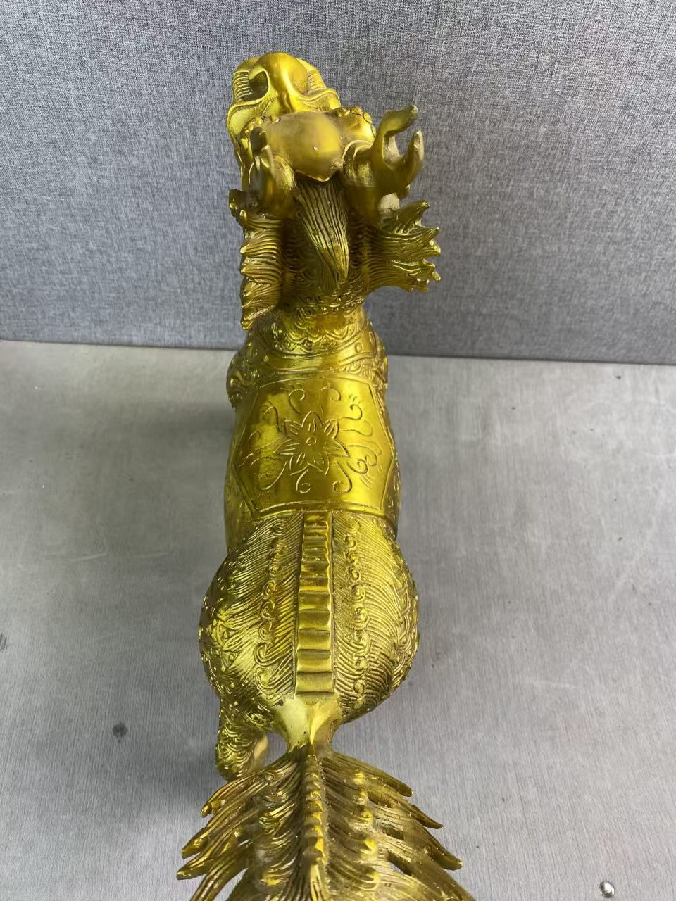 Antique - style Brass Qilin Statue, Exquisite Craft, Worth Collecting